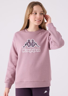 Kappa Koyu Leylak Kız Çocuk Baskılı Sweatshirt