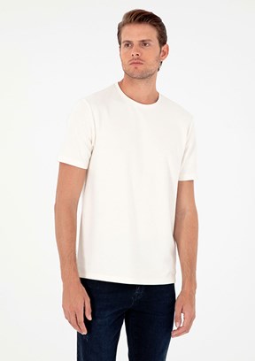 PİERRE CARDİN Beyaz Erkek Regular T-Shirt
