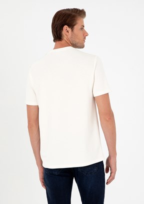 PİERRE CARDİN Beyaz Erkek Regular T-Shirt