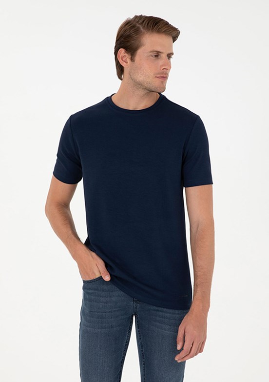 PİERRE CARDİN Erkek Lacivert Regular T-Shirt
