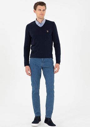 US POLO ASSN Mavi Erkek Slim Jean Pantolon
