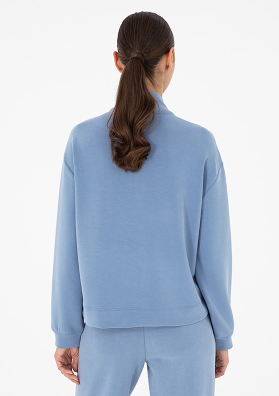 PİERRE CARDİN Mavi Kadın Comfort Sweatshirt