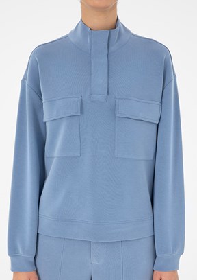PİERRE CARDİN Mavi Kadın Comfort Sweatshirt