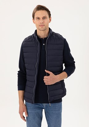 PİERRE CARDİN Lacivert Erkek Slim Mont