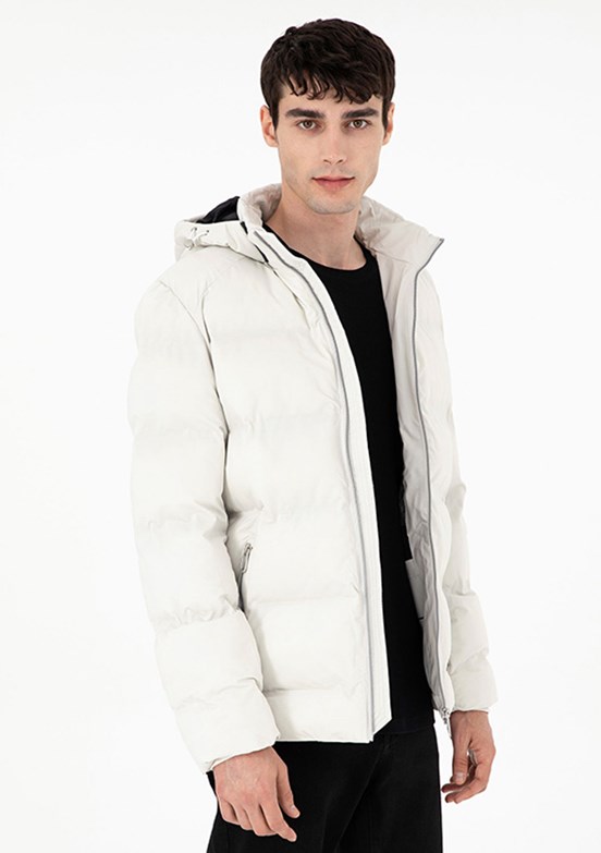 PİERRE CARDİN Gri Erkek Basic Mont