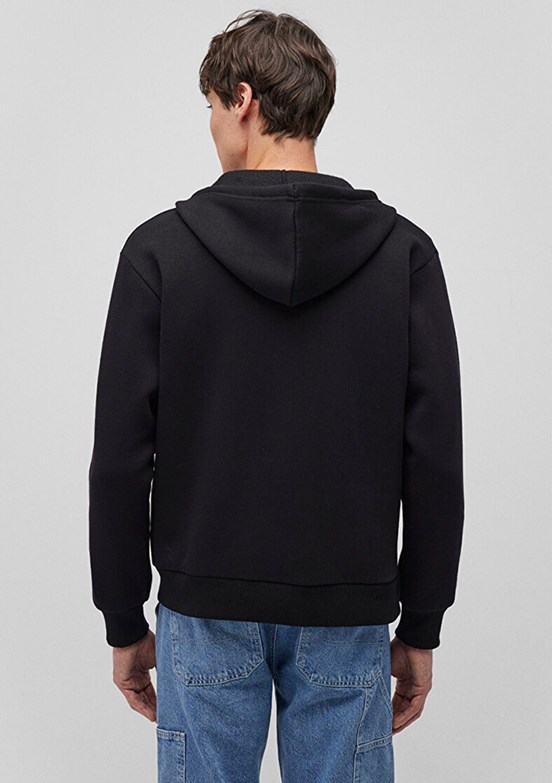 MAVİ - M0611715-900 Erkek Siyah Baskılı Sweatshirt