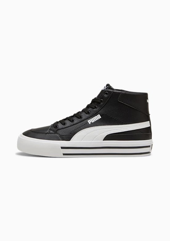 Puma Siyah Unisex Court Classic Vulc Mid FS Tenis Ayakkabısı