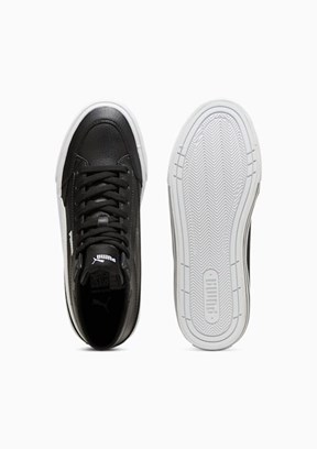 Puma Siyah Unisex Court Classic Vulc Mid FS Tenis Ayakkabısı