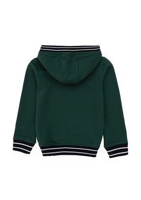 US POLO ASSN Yeşil Erkek Çocuk Standart Sweatshirt