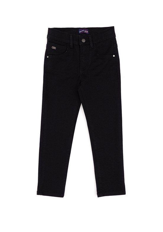 US POLO ASSN Siyah Kız Çocuk Oversize Jean Pantolon