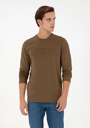 US POLO ASSN Yeşil Erkek Basic Sweatshirt