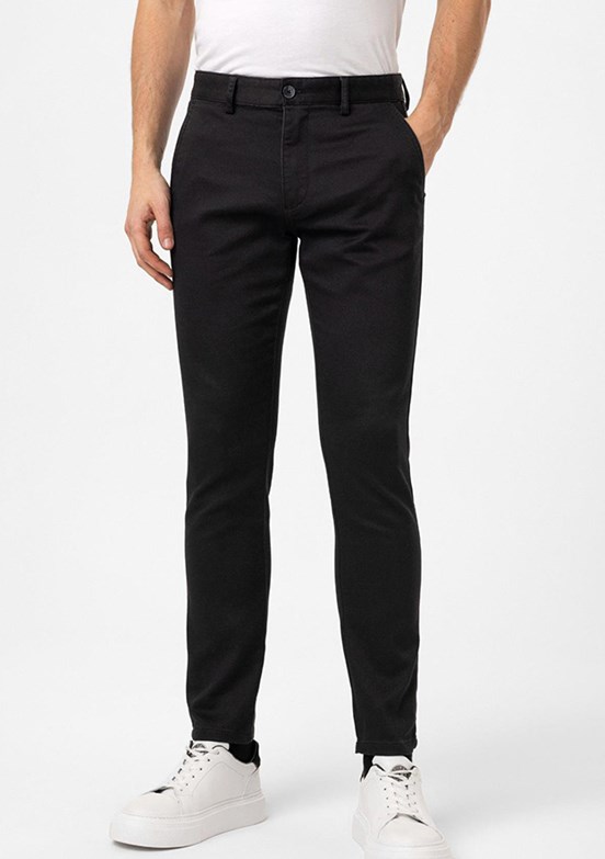 BACKANDBOND Siyah Erkek Chino Pantolon