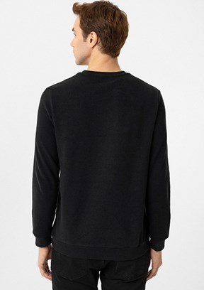 SÜVARİ Siyah Erkek O Yaka Sweatshirt