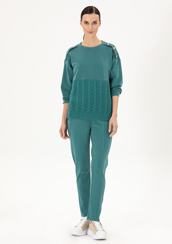 PIERRE CARDIN Yeşil Kadın Regular Pantolon