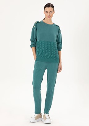 PIERRE CARDIN Yeşil Kadın Regular Pantolon
