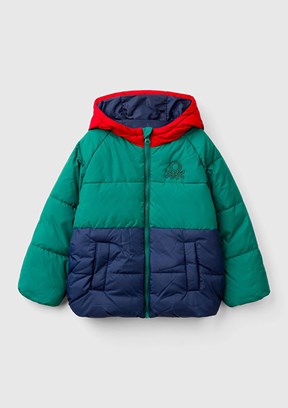 BENETTON Yeşil Erkek Bebek Baskılı Mont