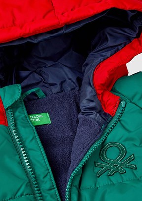 BENETTON Yeşil Erkek Bebek Baskılı Mont