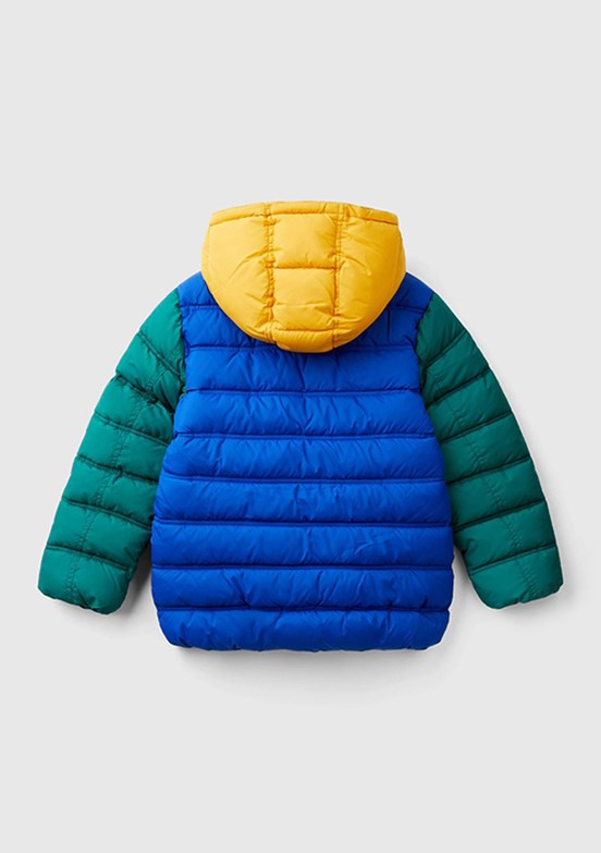 BENETTON Mavi Erkek Çocuk Baskılı Mont