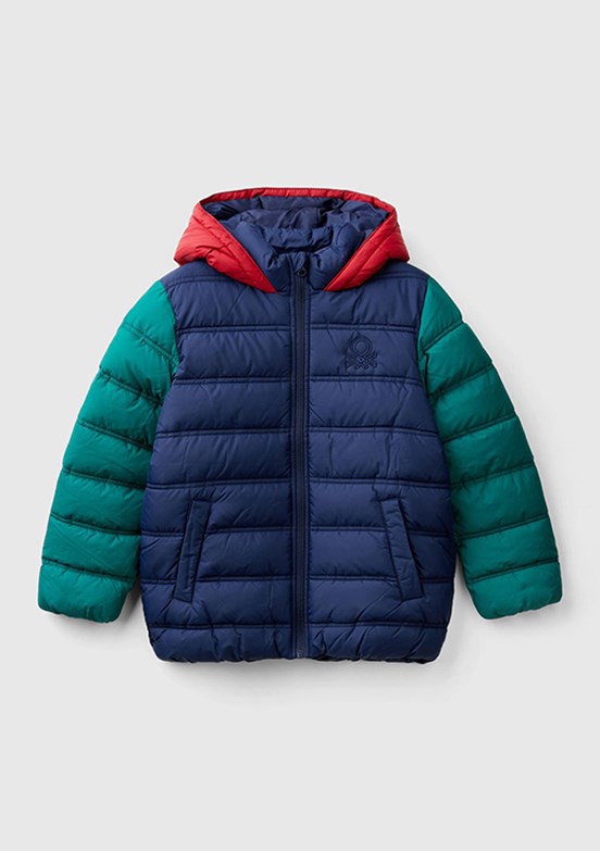BENETTON Lacivert Erkek Çocuk Baskılı Mont