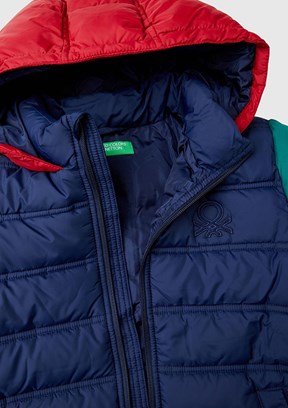 BENETTON Lacivert Erkek Çocuk Baskılı Mont