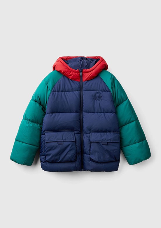 BENETTON Lacivert Erkek Çocuk Baskılı Mont