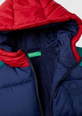 BENETTON Lacivert Erkek Çocuk Baskılı Mont