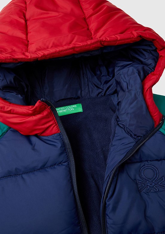 BENETTON Lacivert Erkek Çocuk Baskılı Mont