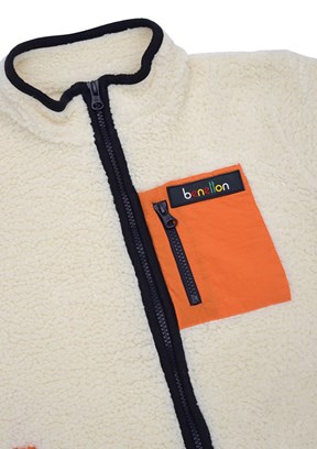 BENETTON Beyaz Erkek Çocuk Peluş Mont