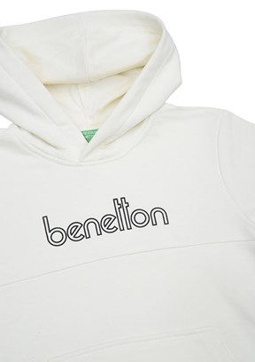 BENETTON Beyaz Erkek Çocuk Baskılı Sweatshirt