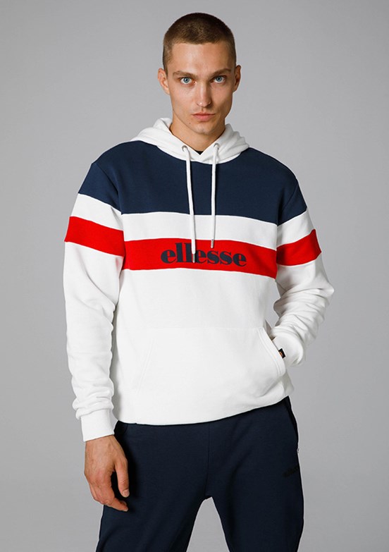 Ellesse Beyaz Erkek Kapüşonlu Sweatshirt