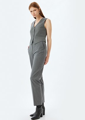 Koton Antrasit Kadın Normal Bel Pantolon