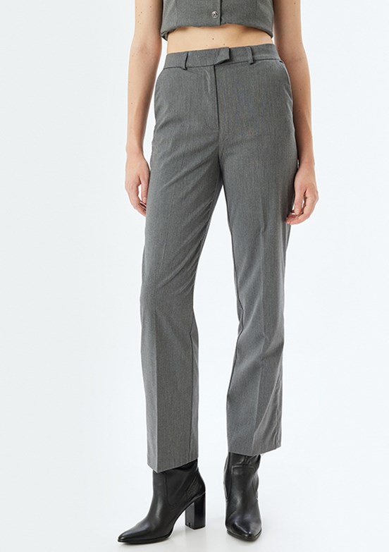 Koton Antrasit Kadın Normal Bel Pantolon