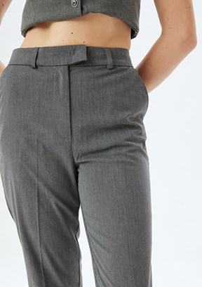 Koton Antrasit Kadın Normal Bel Pantolon