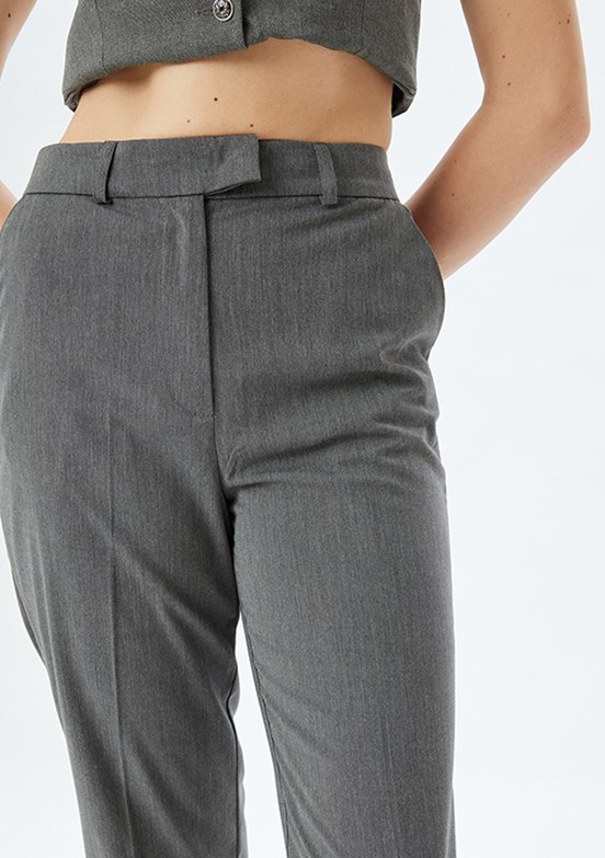 Koton Antrasit Kadın Normal Bel Pantolon