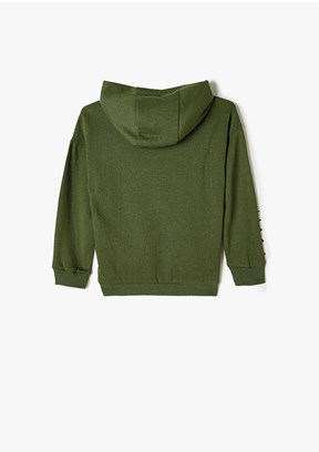 KOTON - 5WMB10198TK Erkek Çocuk Yeşil Baskılı Sweatshirt