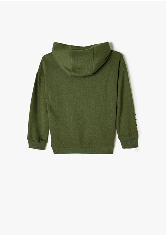 KOTON - 5WMB10198TK Erkek Çocuk Yeşil Baskılı Sweatshirt