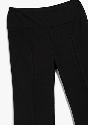 KOTON Siyah Kız Çocuk İspanyol Paça Pantolon