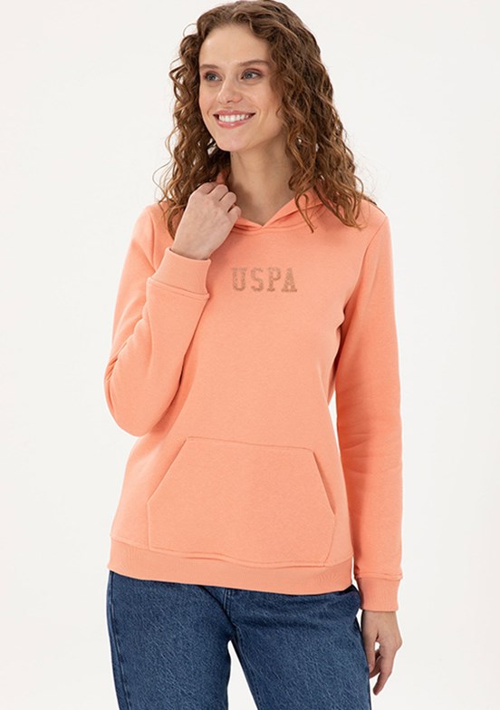 US POLO ASSN Turuncu Kadın Basic Sweatshirt