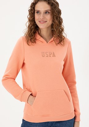 US POLO ASSN Turuncu Kadın Basic Sweatshirt