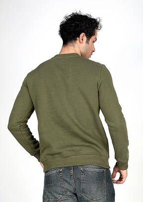 Lee Cooper Yeşil Erkek O Yaka Sweatshirt