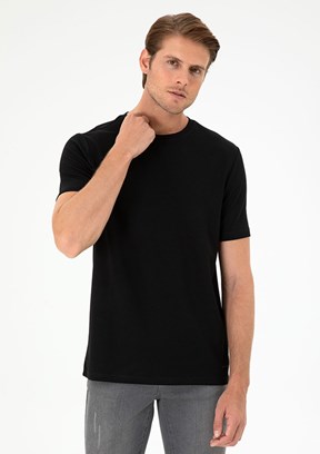 PİERRE CARDİN Siyah Erkek Regular T-Shirt