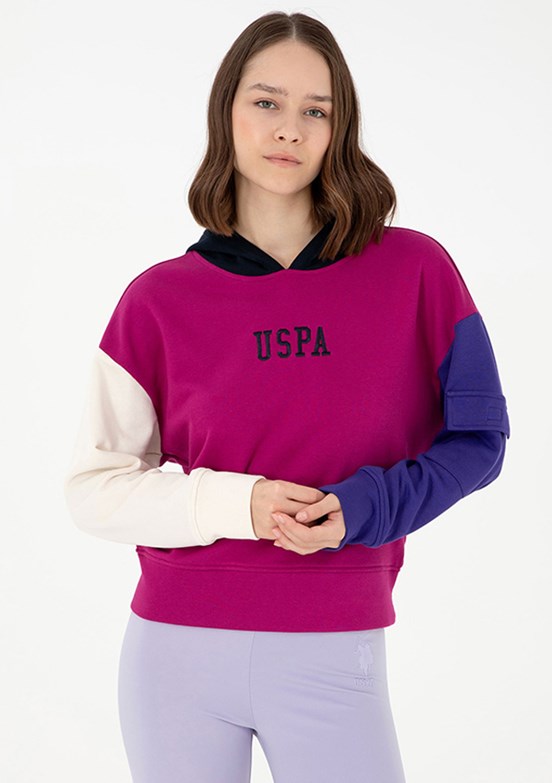 US POLO ASSN Pembe Kadın Regular Sweatshirt