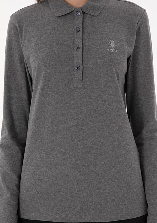 US POLO ASSN Antrasit Kadın Basic Sweatshirt