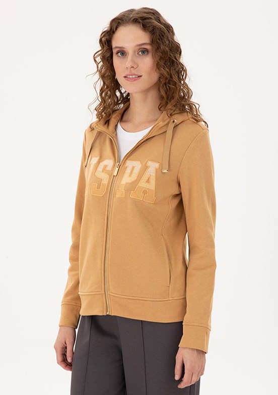 US POLO ASSN Kahverengi Kadın Basic Sweatshirt