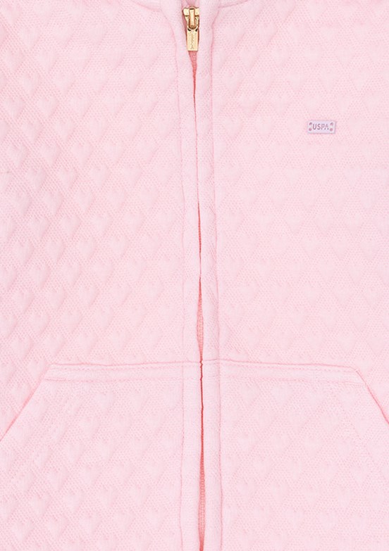 US POLO ASSN Pembe Kız Çocuk Regular Sweatshirt