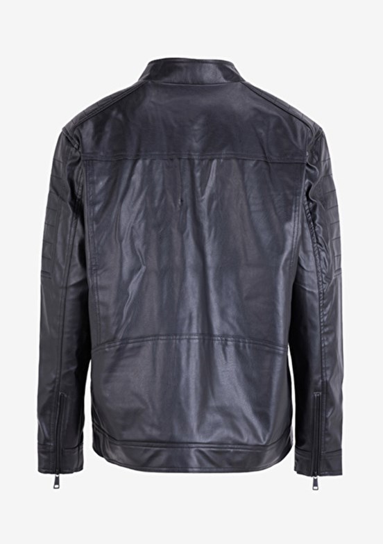 LEE COOPER Siyah Erkek PU Mont