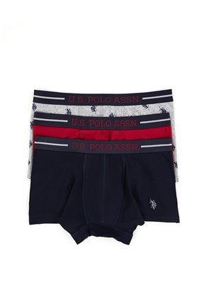 US POLO ASSN Bordo Erkek 3'Lü Boxer