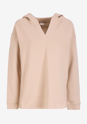 PİERRE CARDİN Bej Kadın Cropped Sweatshirt