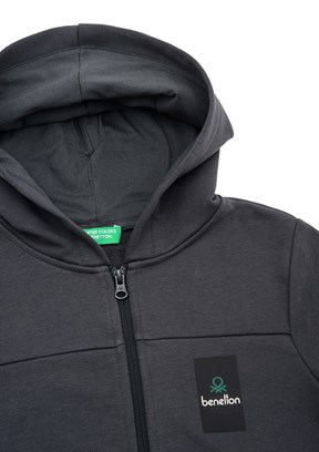 BENETTON Antrasit Erkek Çocuk Baskılı Sweatshirt