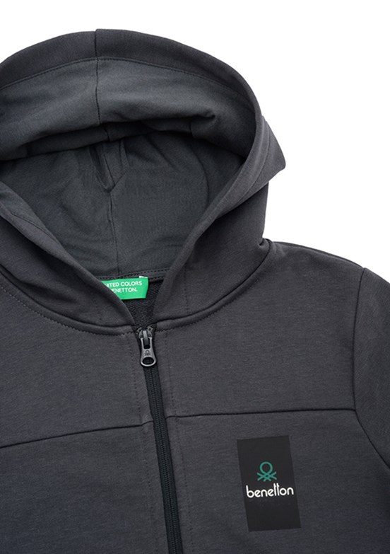 BENETTON Antrasit Erkek Çocuk Baskılı Sweatshirt